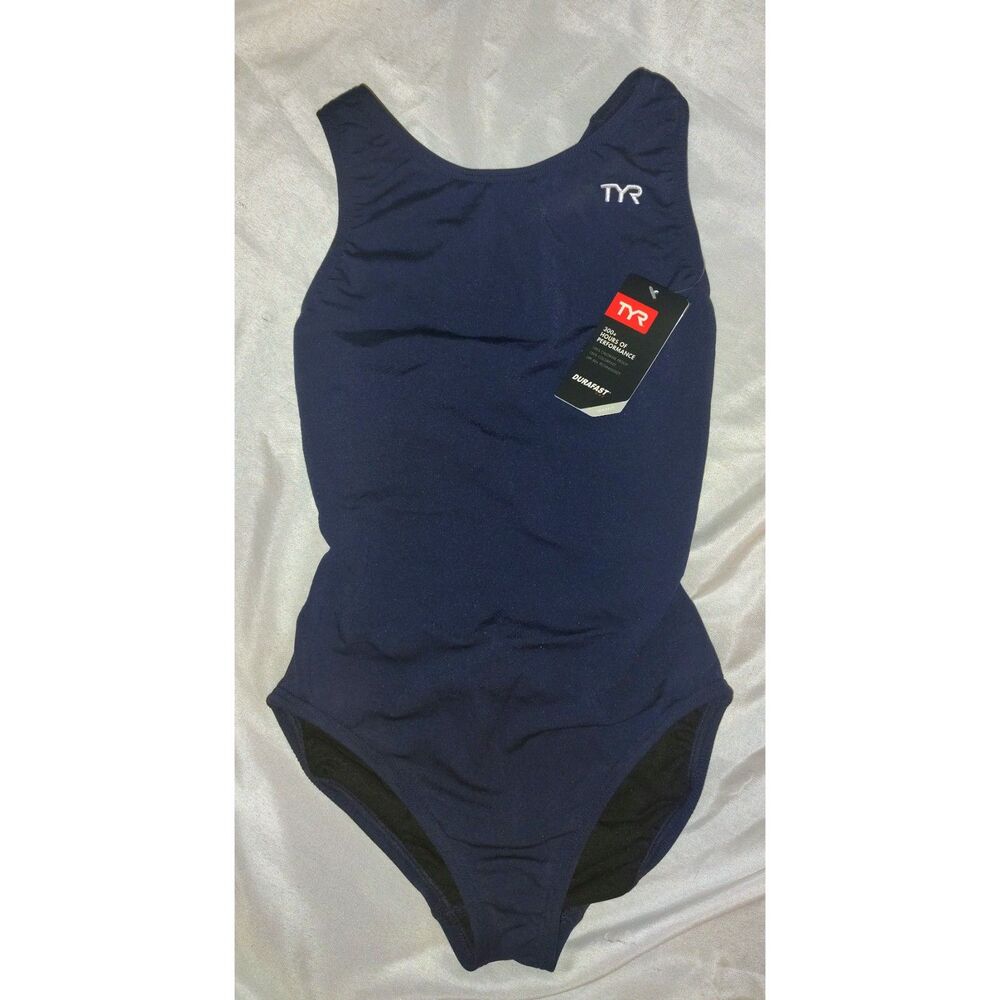 NWT TYR Durafast One Solid Maxfit Swimsuit Size S UPF 50+ Athletic Swim Team